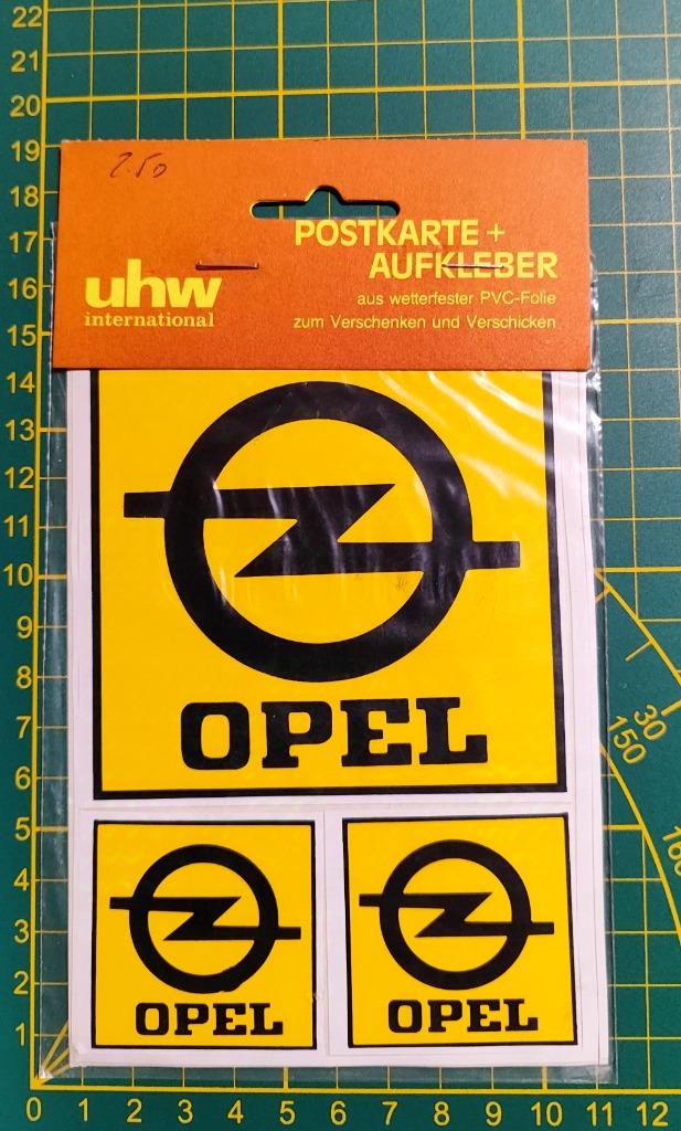Lot 3x stickers Opel logo uhw (ook een postkaart), Enlèvement ou Envoi