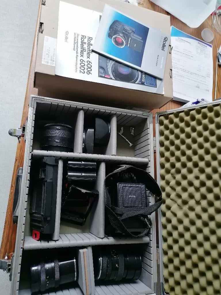 analoog toestel rolleiflex 6006 met toebehoren, Ophalen, Gebruikt, Spiegelreflex, Overige Merken