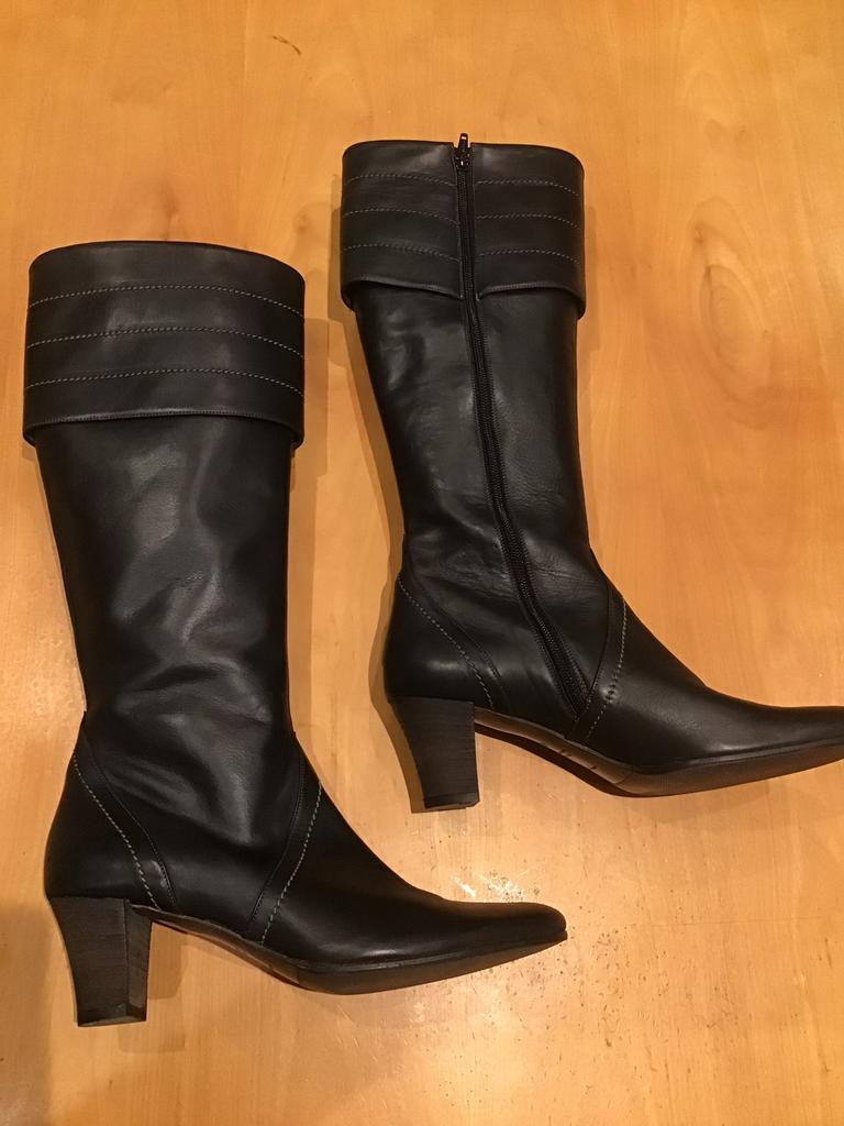 Donkerbruine leder dameslaarzen maat 40 Andrea Catini, Kleding | Dames, Ophalen of Verzenden, Nieuw