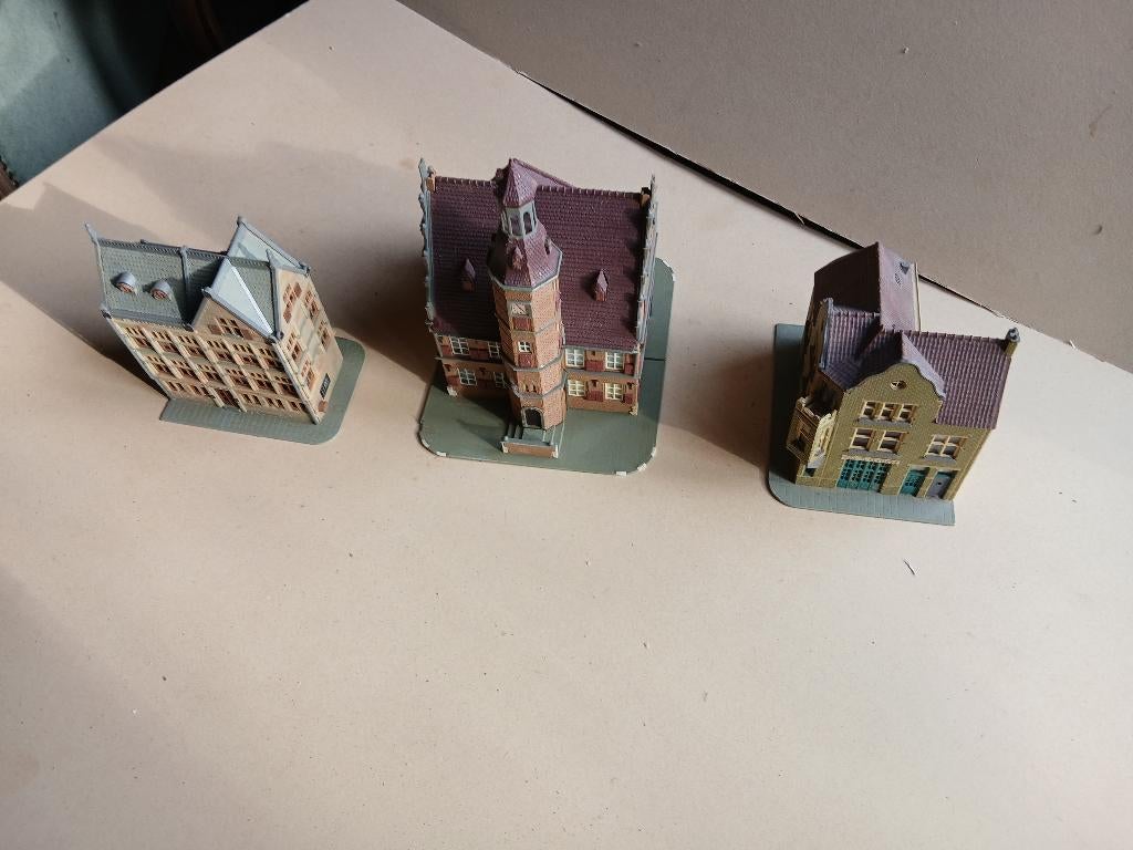 Stadhuis en huisjes voor Vlaamse dorpskern, Overige merken, Gebruikt, Gelijkstroom of Wisselstroom, Brug, Tunnel of Gebouw