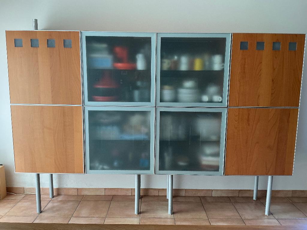 Design living kast, Ophalen, Glas, Met deur(en), Zo goed als nieuw