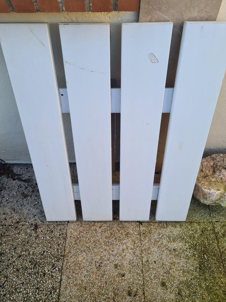 Barrieres ou Portillon en PVC blanc, Jardin & Terrasse, Enlèvement, Utilisé, Autres matériaux, Porte du jardin