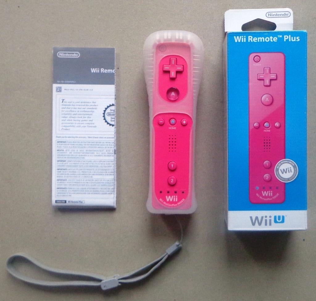 Remote Motion Plus Controller Rose in doosje, Games en Spelcomputers, Games | Nintendo Wii U, Zo goed als nieuw, Ophalen of Verzenden