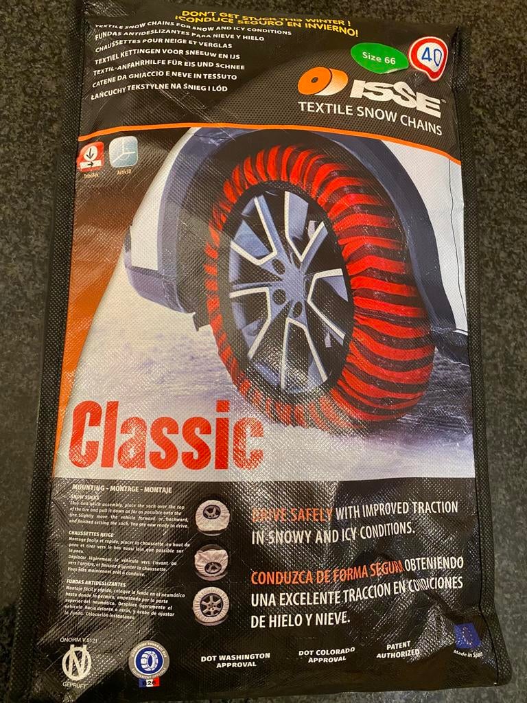 Sneeuwkettingen/sneeuwsokken ISSE Classic maat 66 nieuw, Enlèvement, Neuf