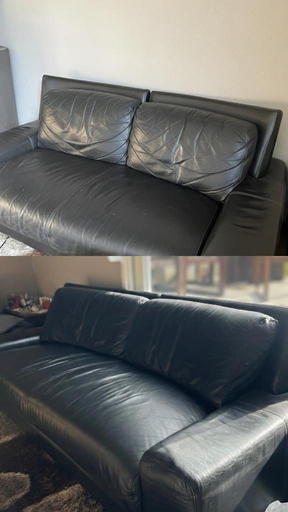 FAUTEUILS voor twee en drie zitplaatsen, Huis en Inrichting, Zetels | Zetels, Gebruikt, Rechte bank, Overige maten, Leer, Ophalen