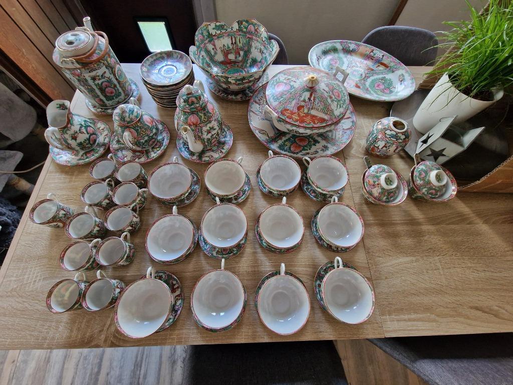 Chinese koffieset (handgemaakt), Antiek en Kunst, Antiek | Servies compleet, Ophalen