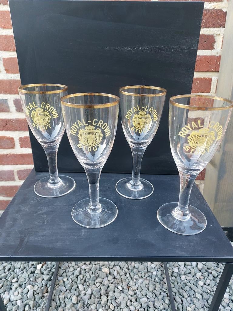 Ancienne verrerie Royal Crown Stout de la brasserie Caulier, Collections, Verres & Petits Verres, Enlèvement ou Envoi, Comme neuf