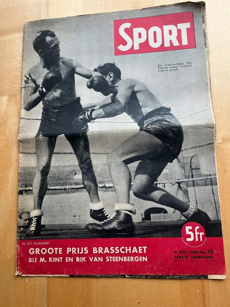 Weekblad Sport-Marcel Kint/Rik Van Steenbergen -1946, Verzenden, Gelezen, Lopen en Fietsen