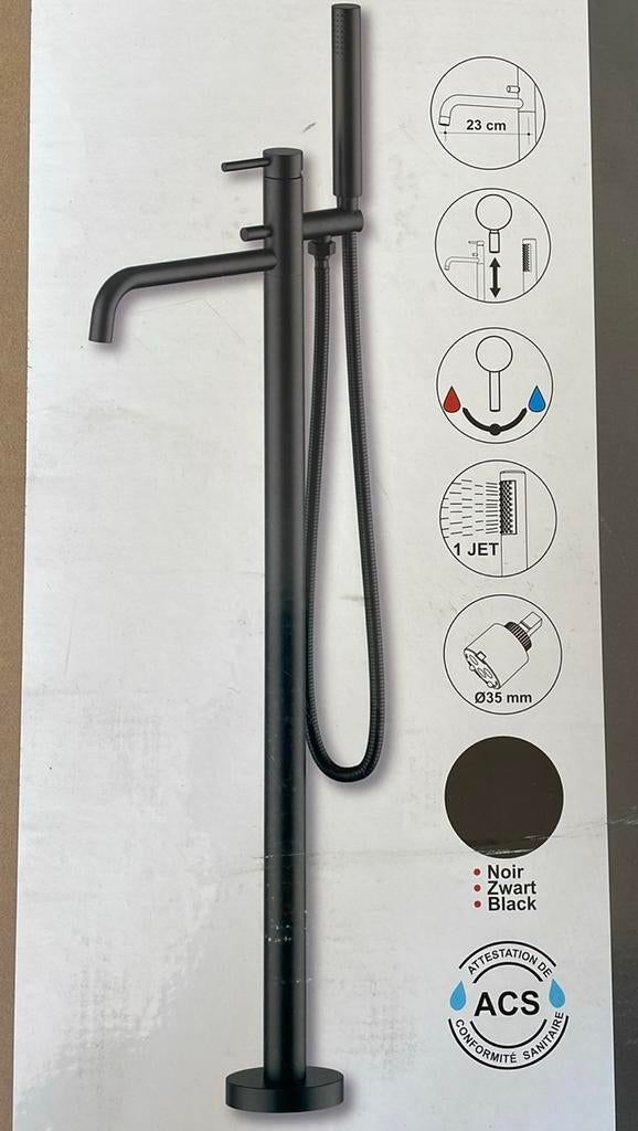 Mitigeur bain/douche NEUF hors sol noir ou chromé ALLIBERT, Enlèvement, Neuf, Baignoire