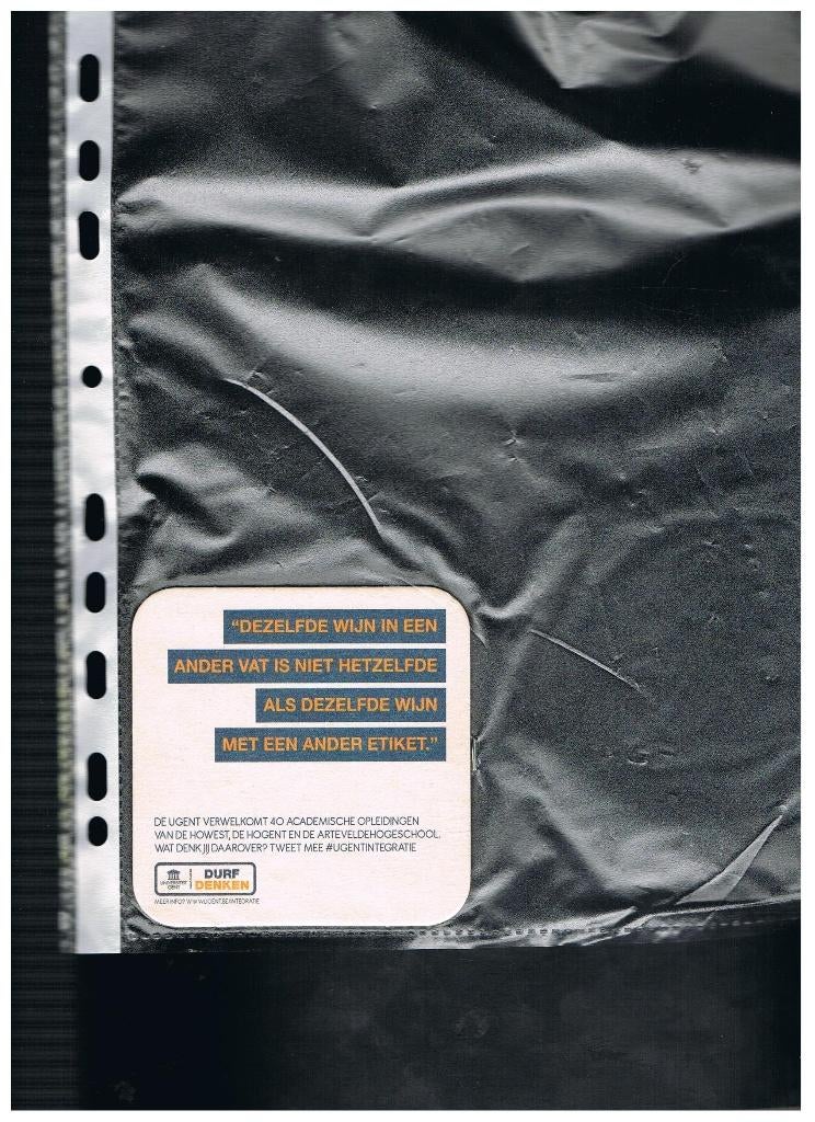 BIERVILTJE UNIVERSITEIT GENT, Verzenden, Nieuw, Viltje(s)