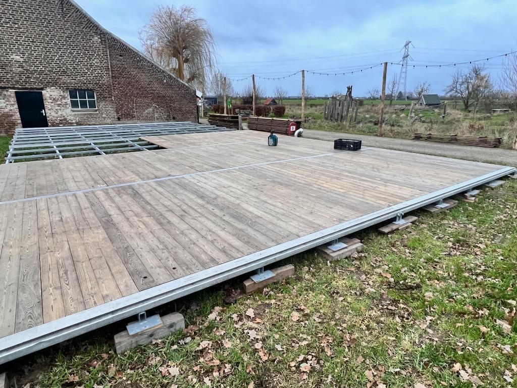 Tentvloer systeemvloer Cassettevloer, Tuin en Terras, Partytenten, Ophalen, Gebruikt, Overige typen, 6 meter of meer