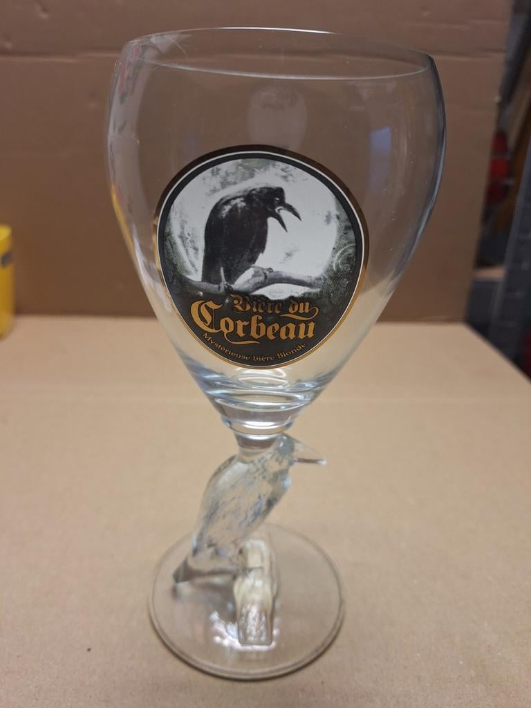 1 verre à bière corbeau ( 6 dispo), Collections, Marques de bière, Enlèvement ou Envoi, Comme neuf, Verre ou Verres, Autres marques