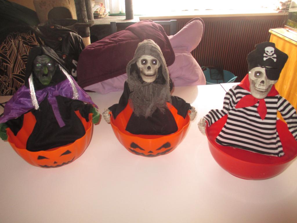 bewegende kommen halloween met geluid, Enlèvement ou Envoi, Comme neuf, Article de fête