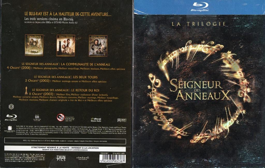 trilogy the lord of the rings (3 blu-ray) neuf / nieuw, Ophalen of Verzenden, Zo goed als nieuw, Avontuur, Boxset