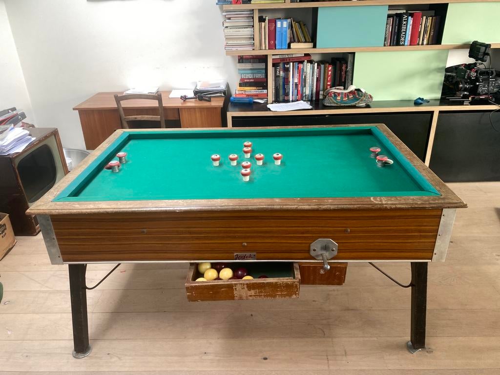 Jodek tap biljart ’70s – arduin – nieuw laken – speelklaar, Sport en Fitness, Biljarten en Poolen, Ophalen, Gebruikt, Biljarttafel