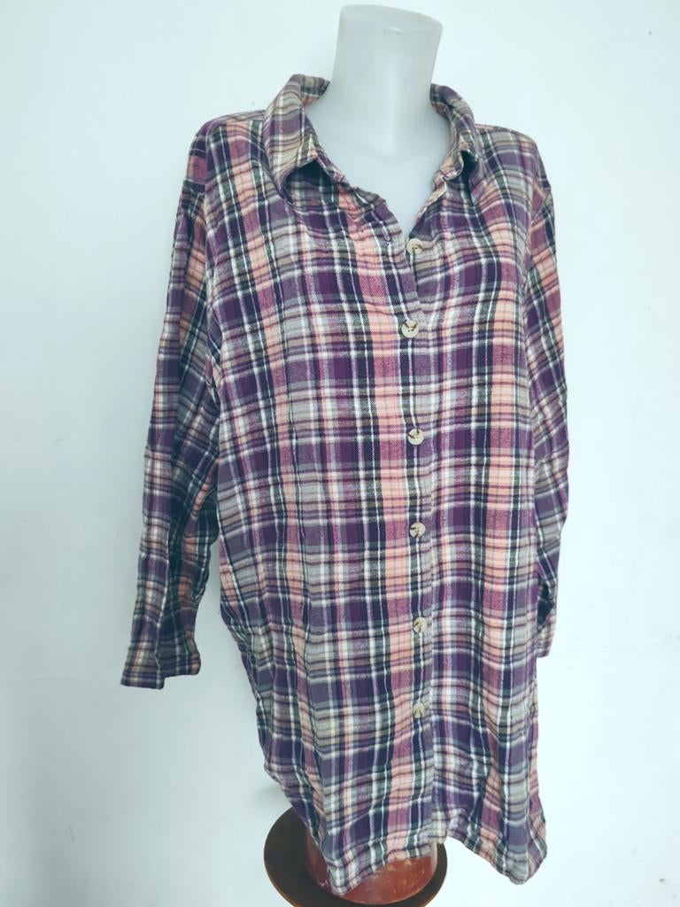 Chemise à carreaux en flanelle taille 54/56, Vêtements | Femmes, Grandes tailles, Enlèvement ou Envoi, Beige