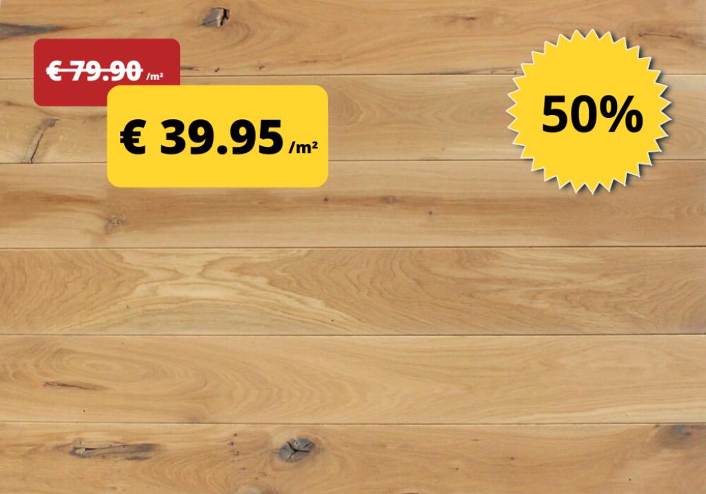 Houten vloeren voor € 39.95 /m² incl BTW - 50% KORTING, Doe-het-zelf en Bouw, Parket, Nieuw, Ophalen of Verzenden, 10 m² of meer
