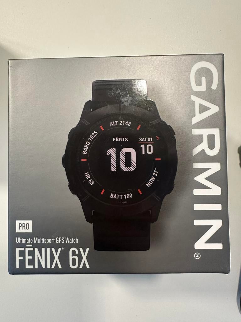 Garmin Fenix 6X Pro, Handtassen en Accessoires, Sporthorloges, Ophalen, Zo goed als nieuw