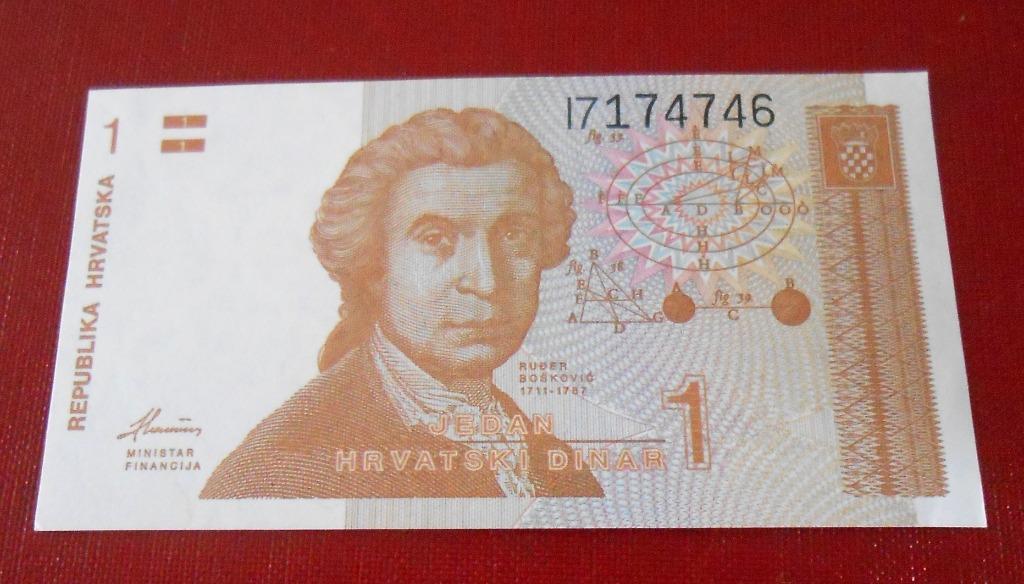 billet de banque Croatie - 1 dinar 1991, Enlèvement ou Envoi, Autres pays, Billets en vrac