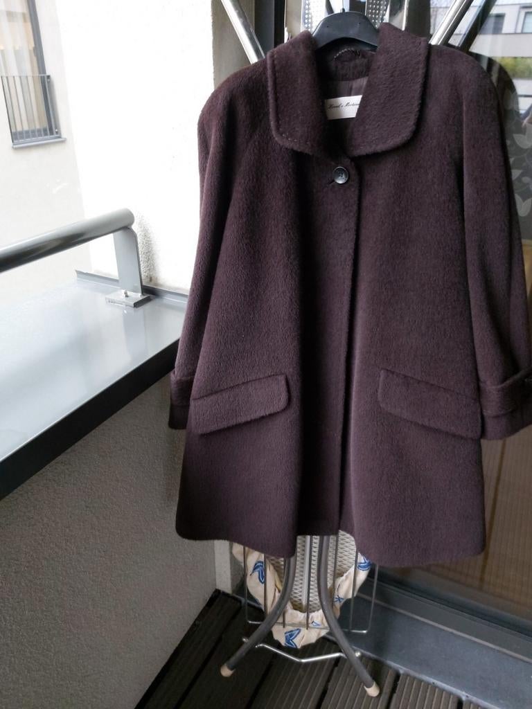 Manteau court chaud en laine taille 48/50 environ très agréa, Enlèvement, Comme neuf, Taille 46/48 (XL) ou plus grande, Brun