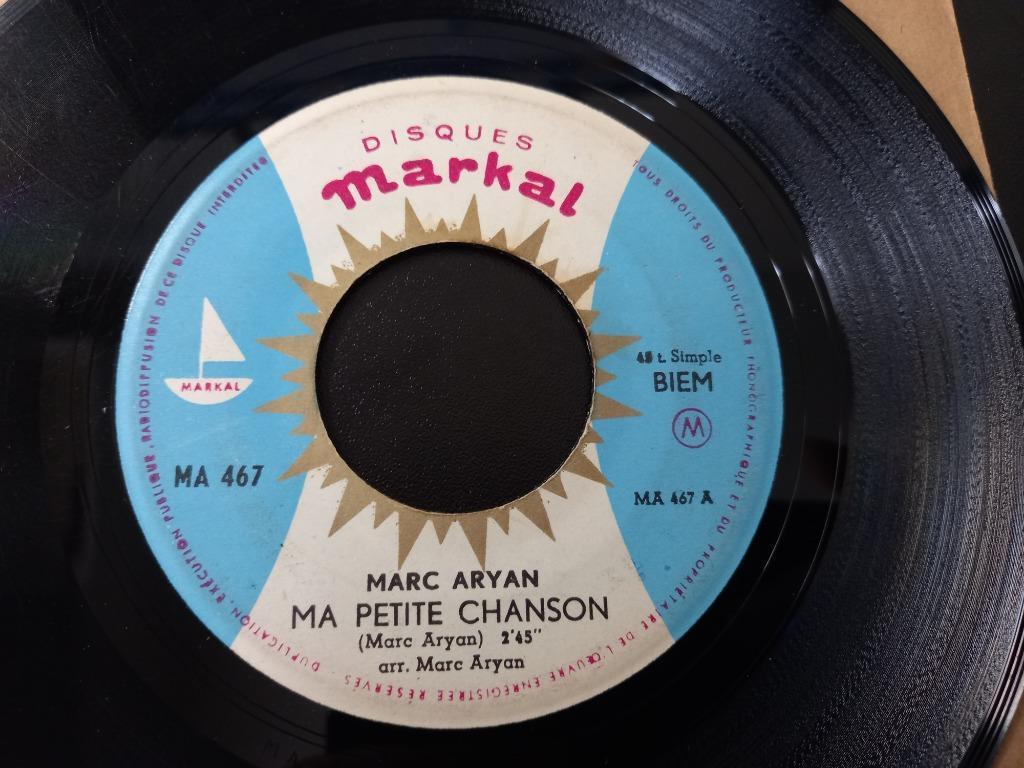 Marc Aryan — Ma Petite Chanson/ Volage...Volage... '7, CD & DVD, Vinyles Singles, Utilisé, Single, Pop, 7 pouces, Enlèvement ou Envoi