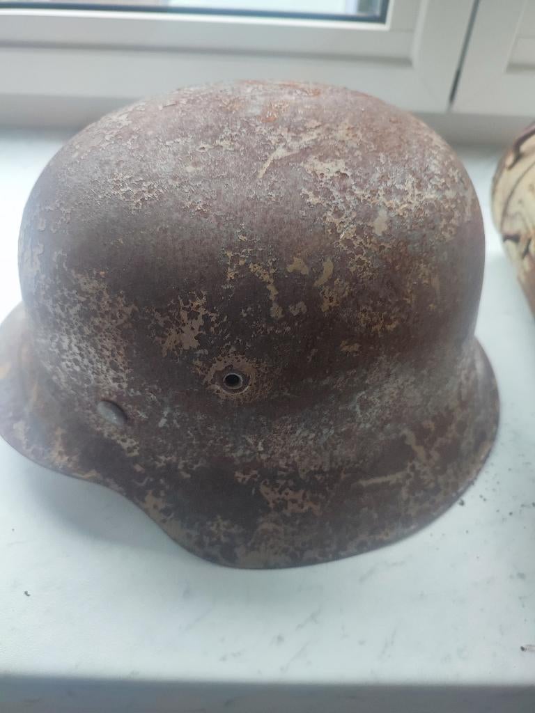 casque et boîte mg, Collections, Enlèvement, Armée de terre, Casque ou Béret