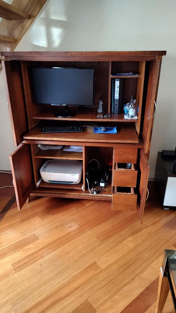 Computer Kast, Huis en Inrichting, Kasten | Computermeubels, Ophalen, Kersenhout, 40 tot 80 cm, 70 tot 120 cm