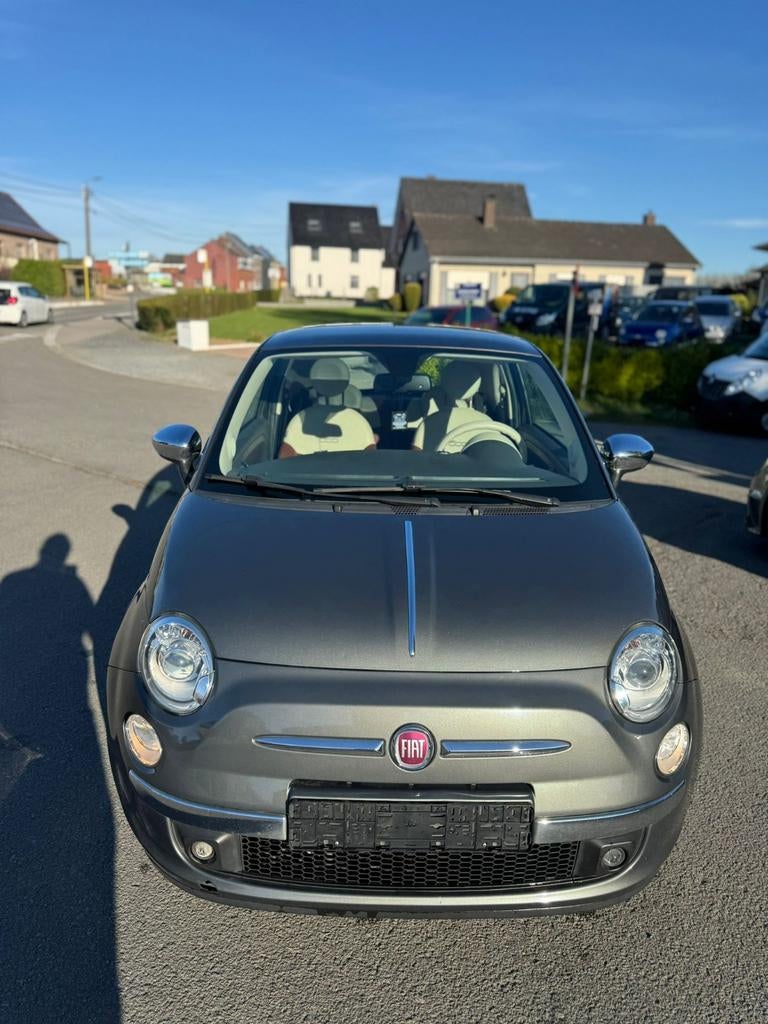 Fiat 500 met unieke interieur + panodak!, Auto's, Fiat, Euro 5, Bedrijf, Grijs, Te koop