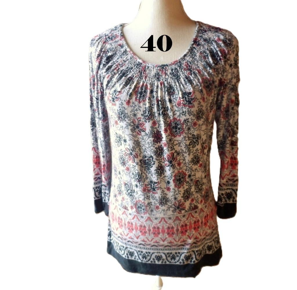 (95) -blouse femme t.40 noire rouge - canda -, Kleding | Dames, Blouses en Tunieken, Maat 38/40 (M), Ophalen of Verzenden, Zo goed als nieuw