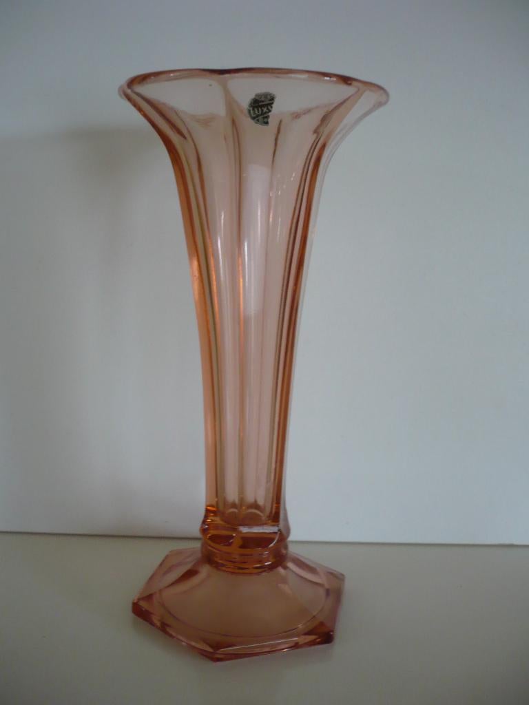 Grote art deco vaas Val Saint Lambert Luxval Americain, Antiek en Kunst, Ophalen of Verzenden