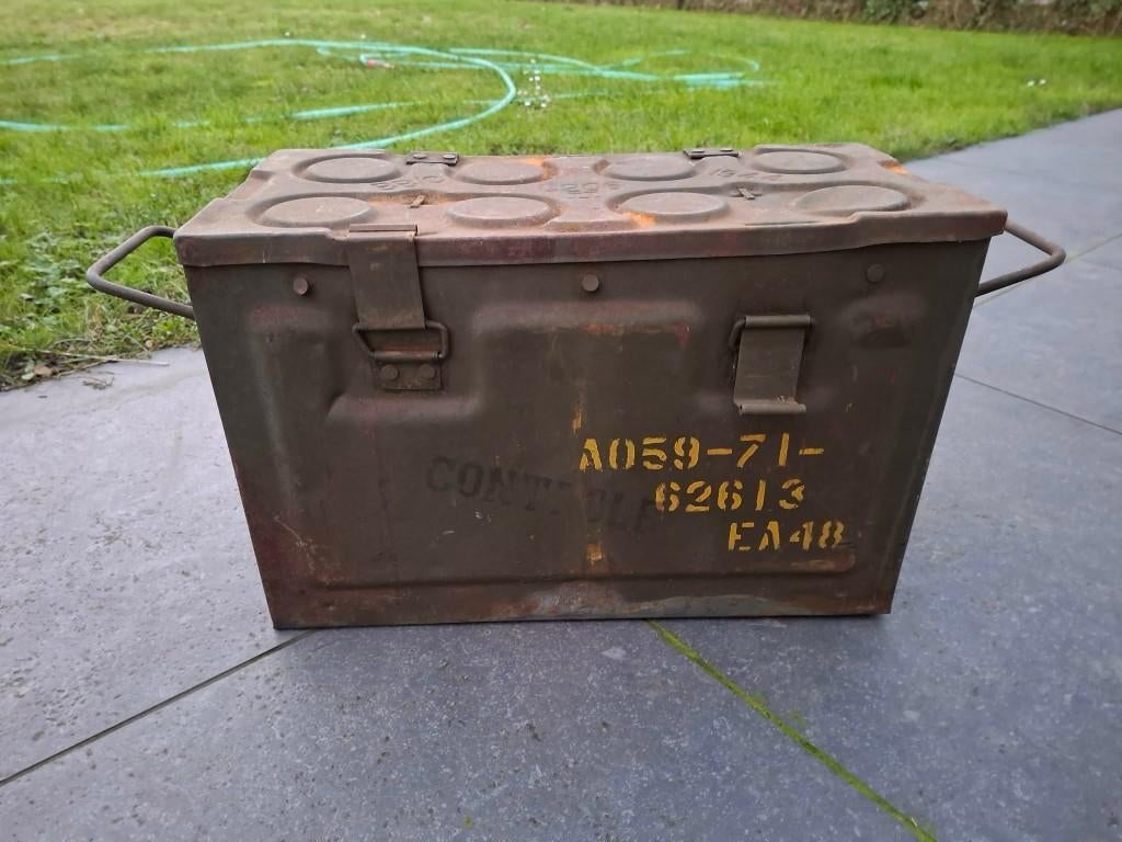 C206 Ammo box voor 25 ponder 1944, Verzamelen, Ophalen of Verzenden, Landmacht, Kist of Geocache