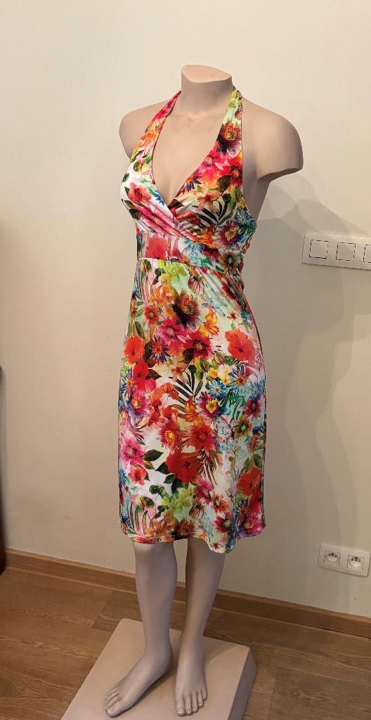 Vrolijke Halter-zomerjurk van Cassis (S), Overige kleuren, Ophalen of Verzenden, Zo goed als nieuw, Maat 36 (S)