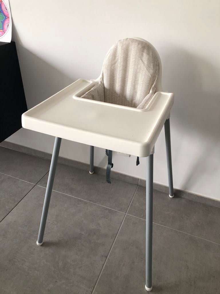 Eetstoel Ikea met kussen, Kinderen en Baby's, Ophalen, Gebruikt, Overige typen, Gordel(s)