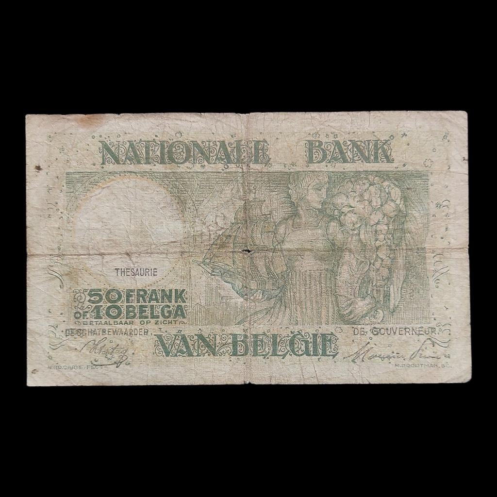 Billet de banque / Belgique / 50 Francs - 10 Belgas / 1944, Timbres & Monnaies, Billets de banque | Belgique, Enlèvement ou Envoi
