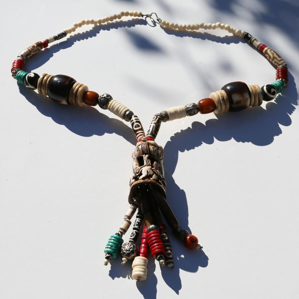 Superbe collier ethnique neuf, Bijoux, Sacs & Beauté, Enlèvement ou Envoi, Neuf