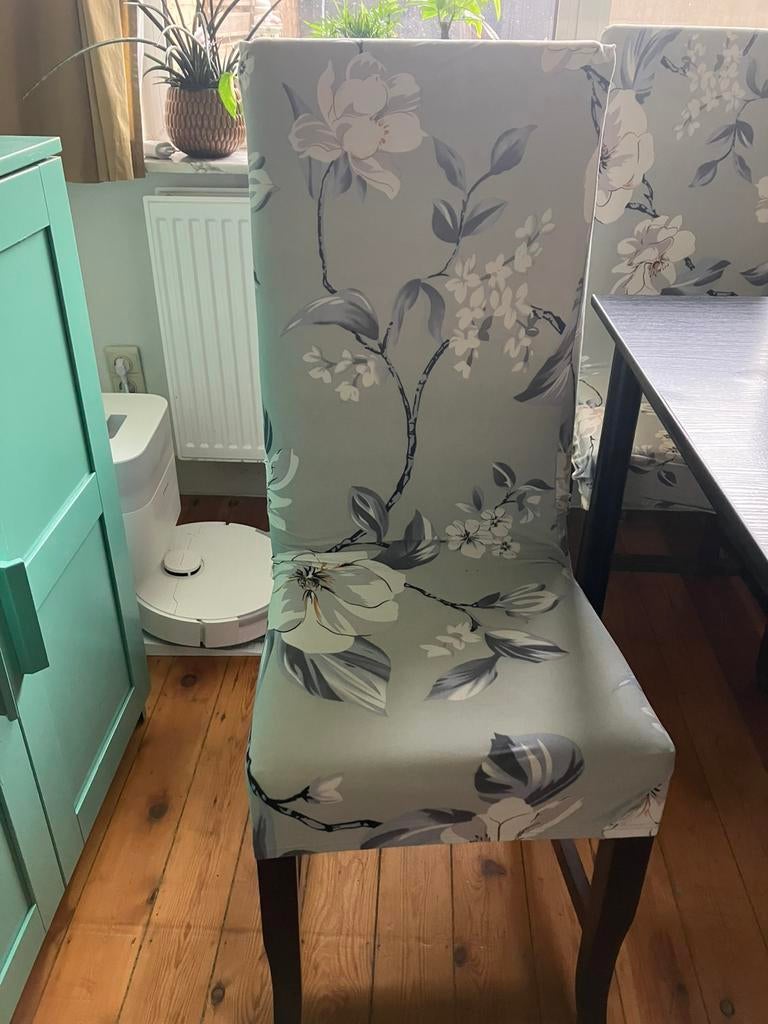 Gratis Tafel +4 stoelen, Ophalen, Gebruikt, Zwart, Vier