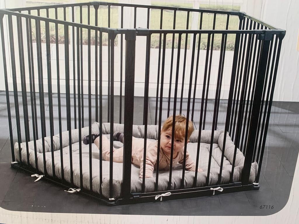 Boîte à terre/boîte de jeu pentagonale BabyDan, Enlèvement, Comme neuf, Tapis de parc