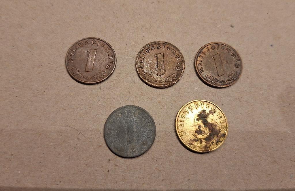 WO2 Duitse munten, Verzamelen, Ophalen of Verzenden