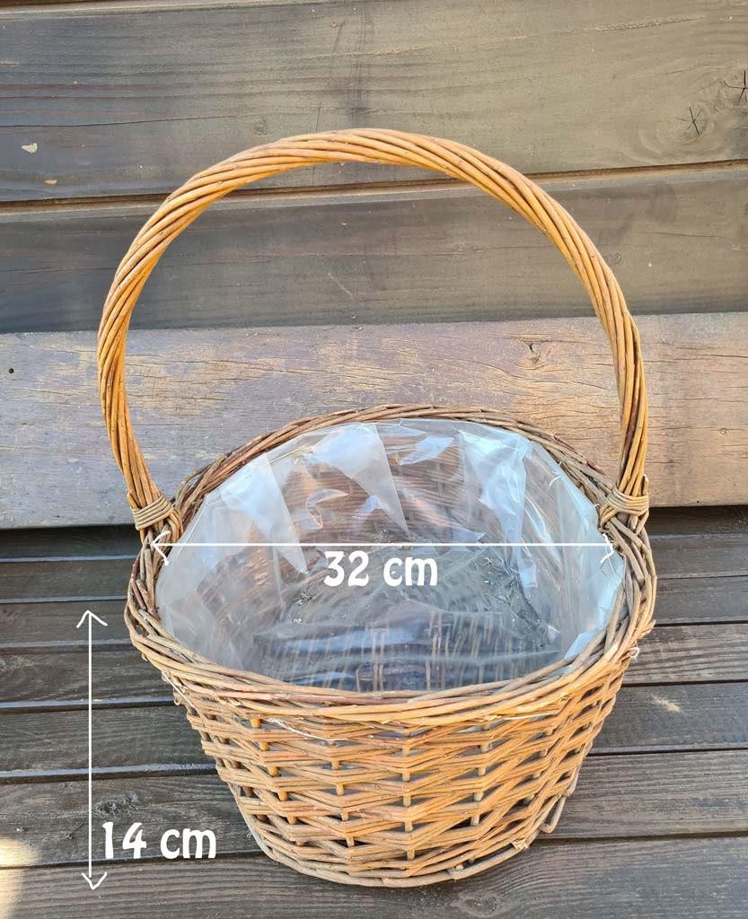 rieten mand - afmetingen staan op foto, Huis en Inrichting, Woonaccessoires | Schalen en Manden, Ophalen, Mand