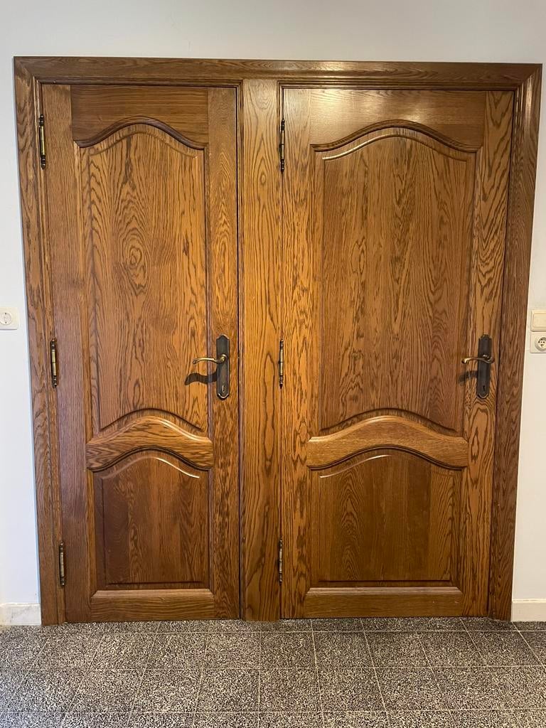 Eiken binnendeuren, Doe-het-zelf en Bouw, Ophalen, Gebruikt, Binnendeur, 200 tot 215 cm