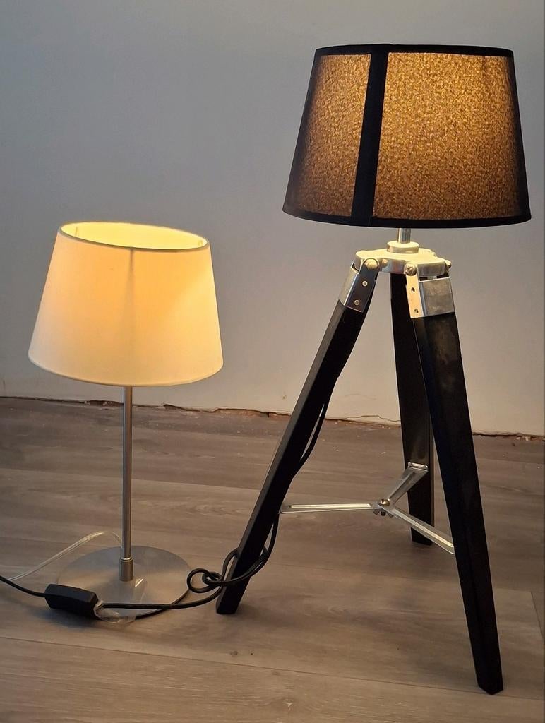 Set van 2 tafellampen (ook apart te koop), Ophalen, Zo goed als nieuw, Stof, 50 tot 75 cm