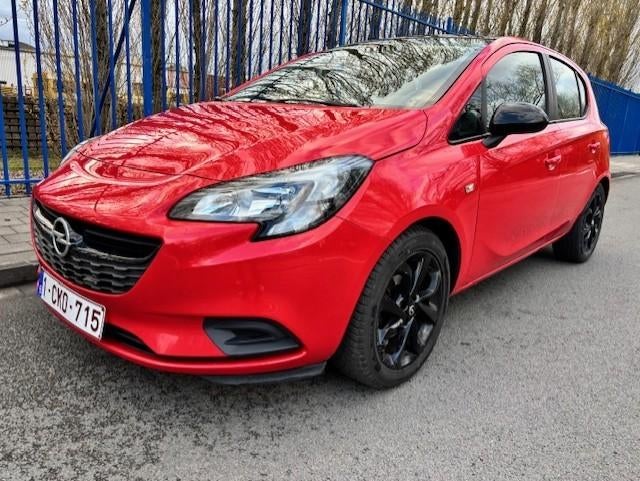 OPEL CORSA 1.2i BLACK EDITION CLIM//VELGEN//GPS, Auto's, Stof, Euro 6, 4 cilinders, 1229 cc