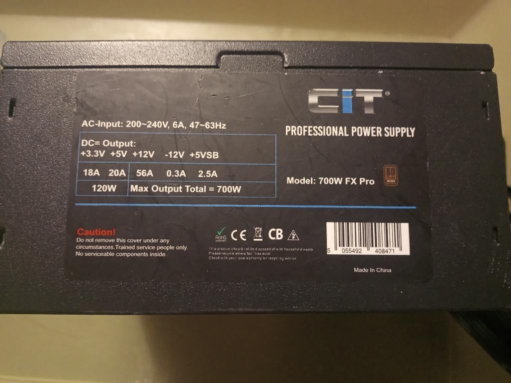 bloc alimentation CIT 700X FX Pro pour ordinateur, Informatique & Logiciels, Enlèvement ou Envoi, Utilisé