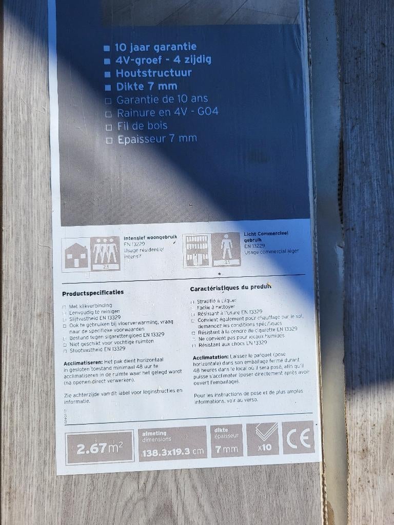 GRATIS laminaat, Ophalen, Kunststof, Nieuw, Minder dan 5 m²