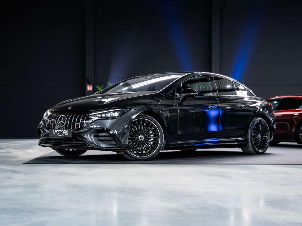 Mercedes-Benz EQE 350 + 90.6 kWh - AMG Line - Airmatic – A, Auto's, Mercedes-Benz, Automaat, Zwart, Leder, EQE
