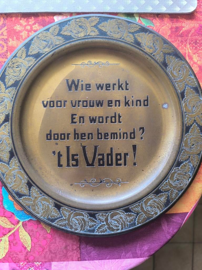 3 mooie koperen borden, Ophalen