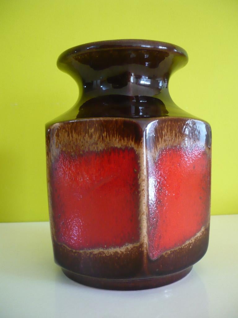 Mooie vintage vaas Scheurich keramik Fabiola West-Germany, Ophalen of Verzenden