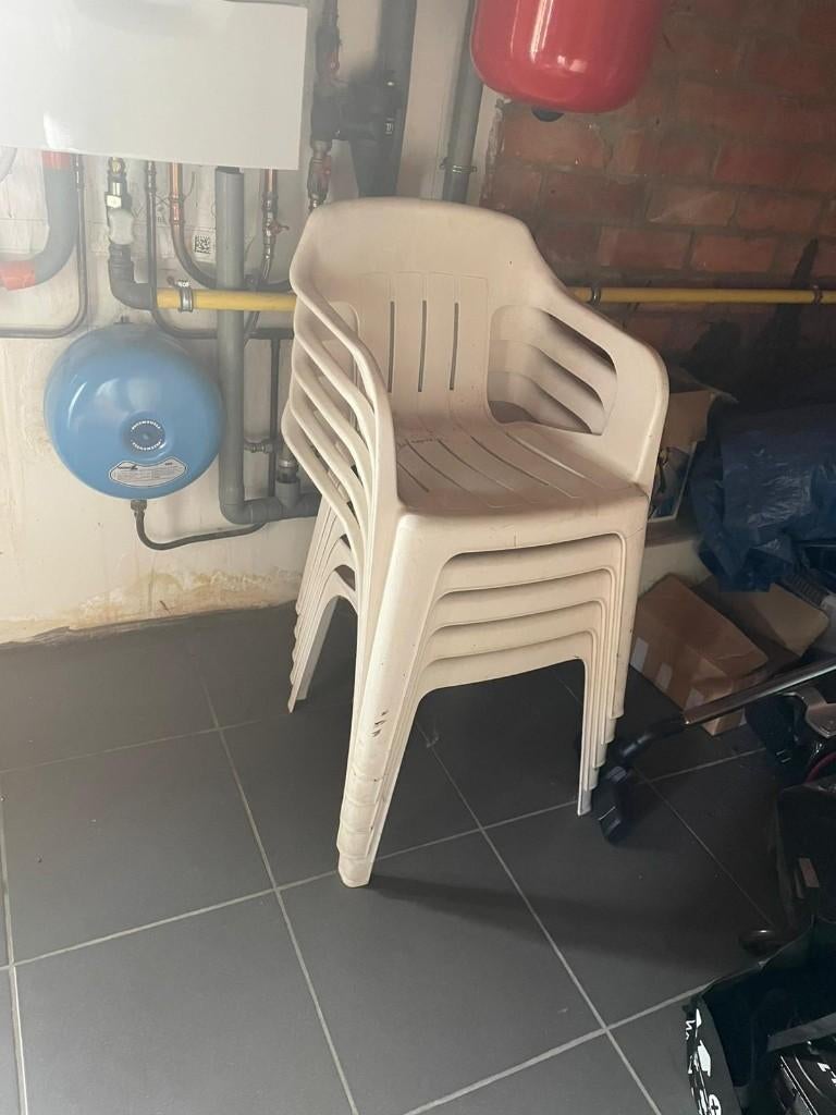 Tuinstoelen, Ophalen, Gebruikt, Plastic, Stapelbaar