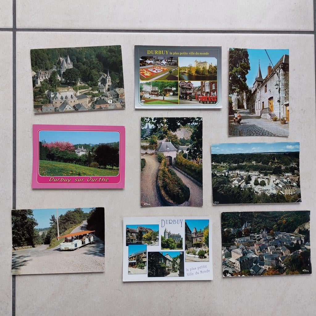 Lot van 9 gelopen postkaarten van Durbuy (1), Collections, Cartes postales | Belgique, Enlèvement ou Envoi