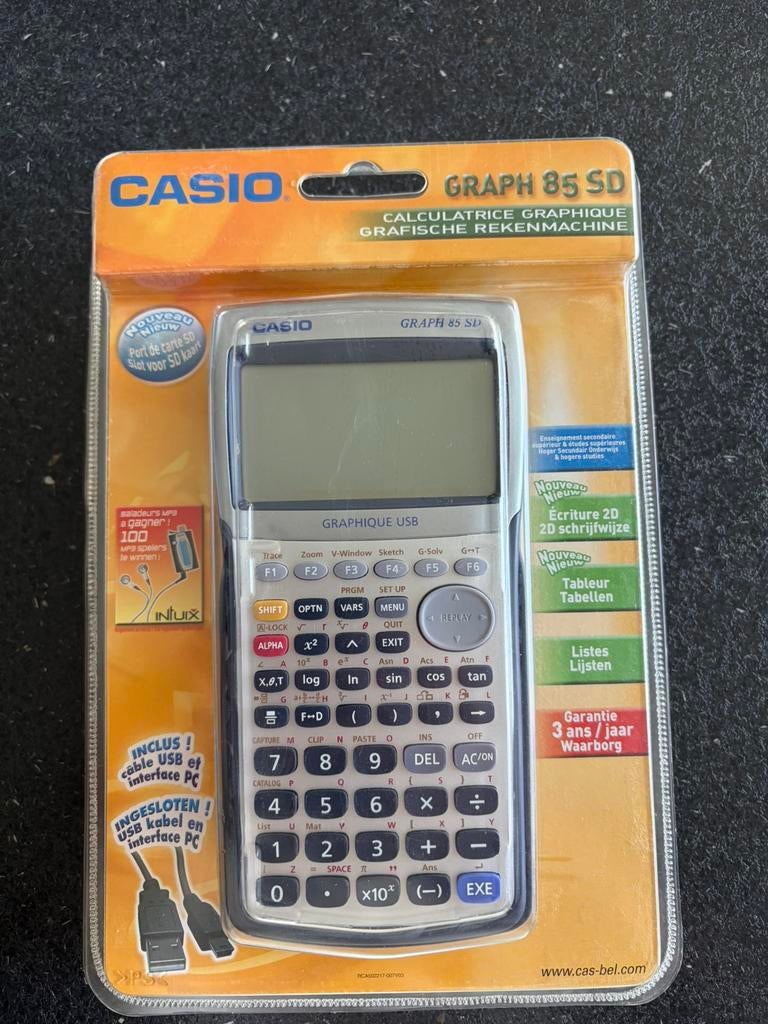 Casio Graph 85 SD – Gloednieuw in verpakking, Divers, Calculatrices, Enlèvement, Calculatrices graphique, Neuf